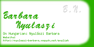 barbara nyulaszi business card