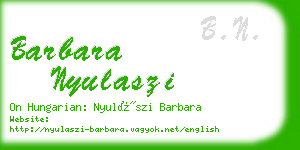 barbara nyulaszi business card